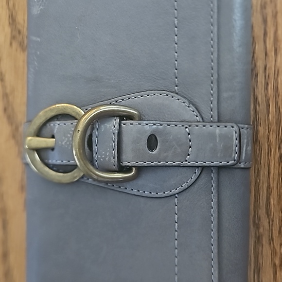 Coach Legacy Garcia Trifold gray leather wallet with pink interior - Picture 2 of 15